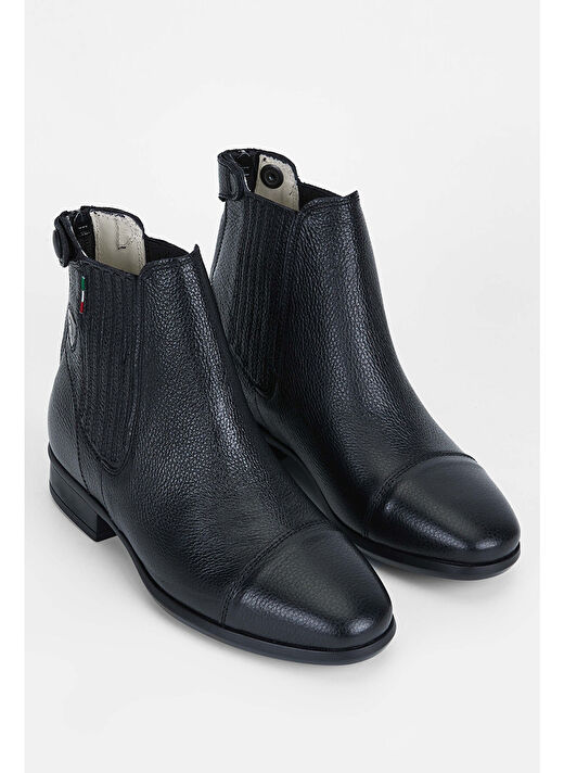 Tattini Unisex Hakiki Deri Siyah Binici Botu 2