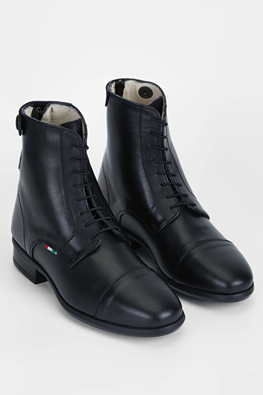 Tattini Unisex Hakiki Deri Siyah Binici Botu 2