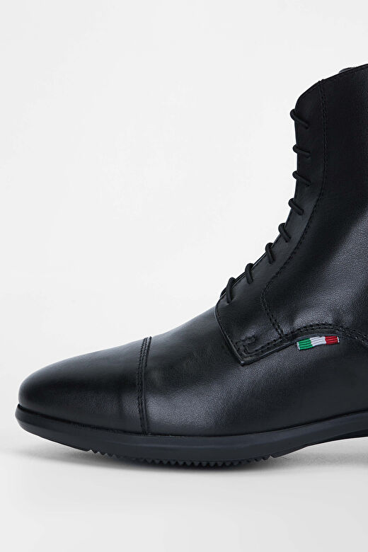 Tattini Unisex Hakiki Deri Siyah Binici Botu 4