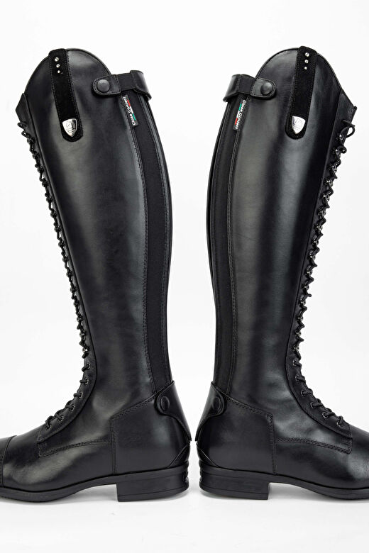 Tattini Unisex Hakiki Deri Siyah M/L Binici Cizmesi Çizme 4