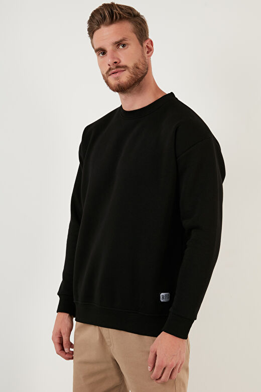 Buratti Regular Fit Bisiklet Yaka Pamuklu İçi Tüylü Yumuşak Şardonlu Erkek Sweatshırt 5905255 2