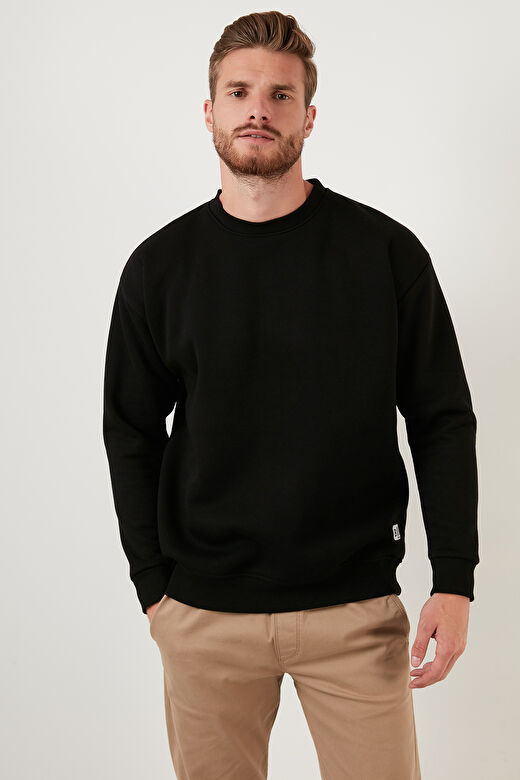 Buratti Regular Fit Bisiklet Yaka Pamuklu İçi Tüylü Yumuşak Şardonlu Erkek Sweatshırt 5905255 3
