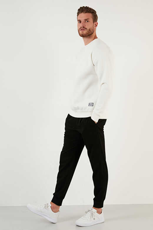 Buratti Regular Fit Bisiklet Yaka Pamuklu İçi Tüylü Yumuşak Şardonlu Erkek Sweatshırt 5905255 4