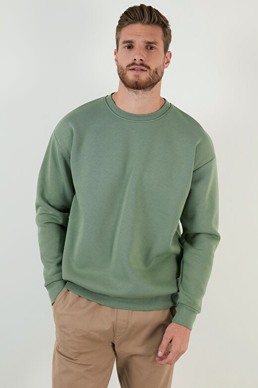 Buratti Regular Fit Bisiklet Yaka Pamuklu İçi Tüylü Yumuşak Şardonlu Sweat Erkek SWEAT 5905255 3
