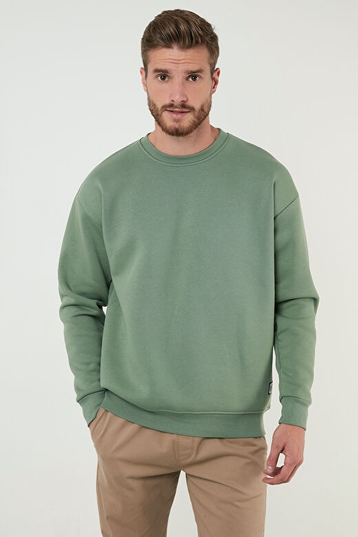 Buratti Regular Fit Bisiklet Yaka Pamuklu İçi Tüylü Yumuşak Şardonlu Sweat Erkek SWEAT 5905255 4