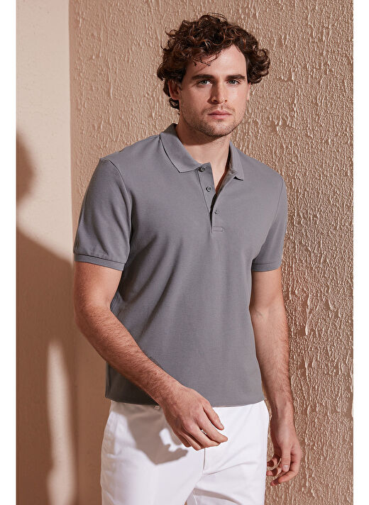 Buratti % 100 Pamuk Regular Fit Düğmeli Polo Yaka T Shirt Erkek 5902127 1