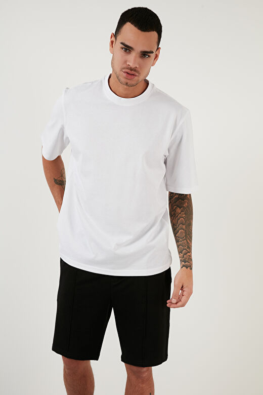 Buratti Pamuklu Oversize Bisiklet Yaka Basic Erkek T Shirt 5902365 3