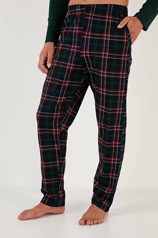Buratti Ekoseli Cepli Beli Lastikli % 100 Pamuk Regular Fit Pijama Takımı Erkek PİJAMA TAKIMI 657200 4