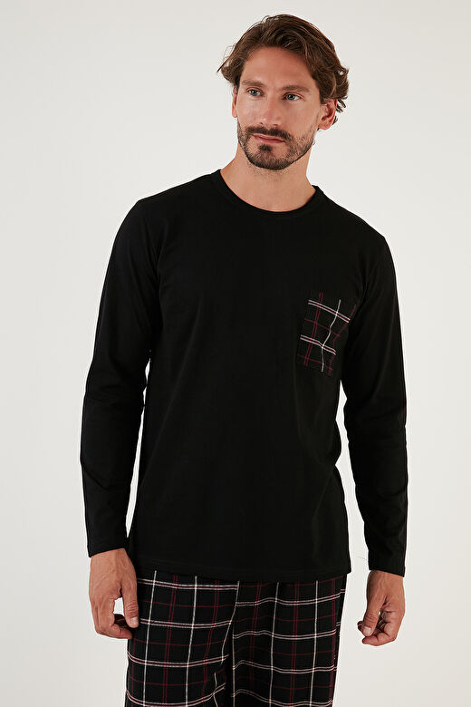 Buratti Ekoseli Cepli Beli Lastikli % 100 Pamuk Regular Fit Pijama Takımı Erkek PİJAMA TAKIMI 657200 3