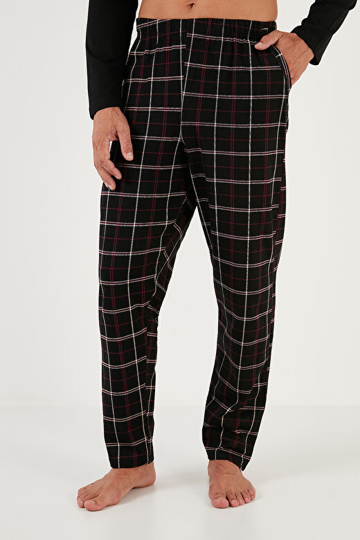 Buratti Ekoseli Cepli Beli Lastikli % 100 Pamuk Regular Fit Pijama Takımı Erkek PİJAMA TAKIMI 657200 4