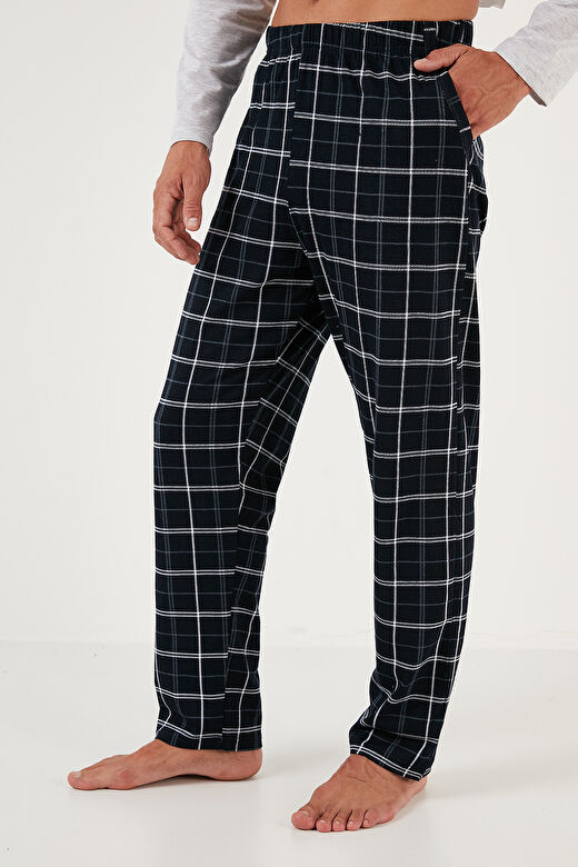 Buratti Ekoseli Cepli Beli Lastikli % 100 Pamuk Regular Fit Pijama Takımı Erkek PİJAMA TAKIMI 657200 4