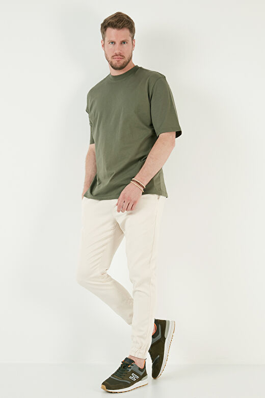 Buratti Pamuklu Oversize Bisiklet Yaka Basic T Shirt Erkek 5902365 3