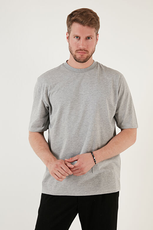 Buratti Pamuklu Oversize Bisiklet Yaka Basic T Shirt Erkek 5902365 3