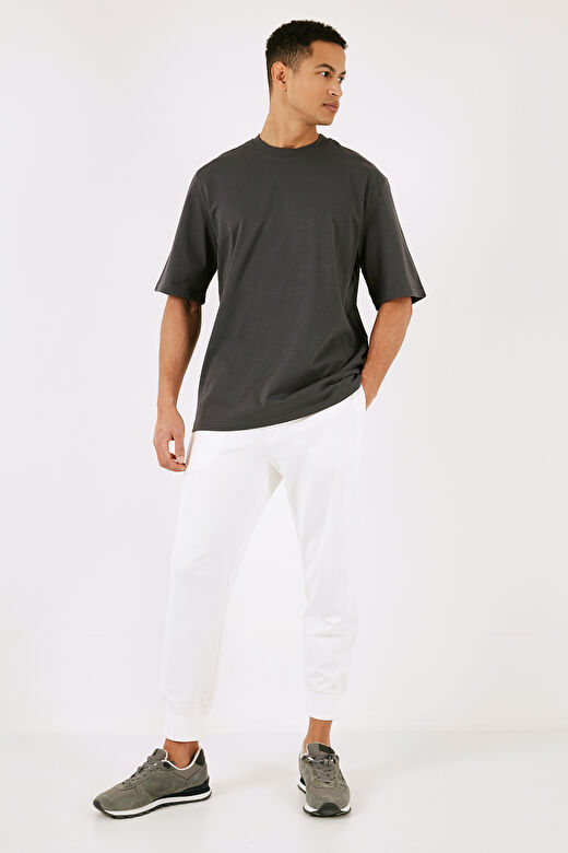 Buratti Pamuklu Oversize Bisiklet Yaka Basic Erkek T Shirt 5902365 4