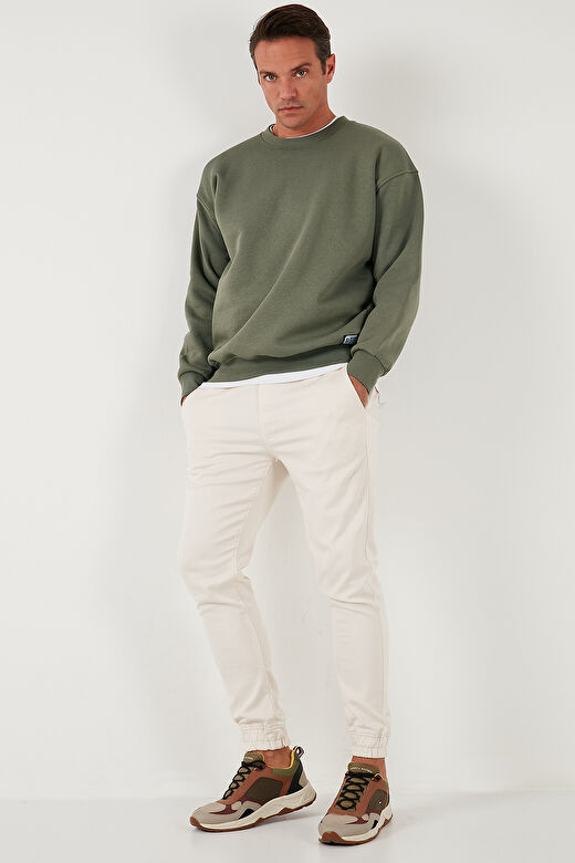 Buratti Regular Fit Bisiklet Yaka Pamuklu İçi Tüylü Yumuşak Şardonlu Sweat Erkek SWEAT 5905255 4