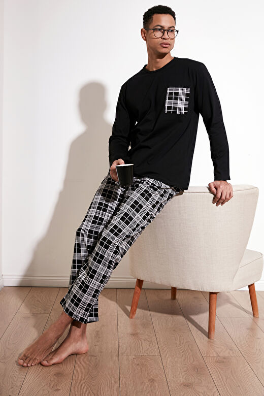 Buratti Ekoseli Cepli Beli Lastikli % 100 Pamuk Regular Fit Pijama Takımı Erkek PİJAMA TAKIMI 657200 1