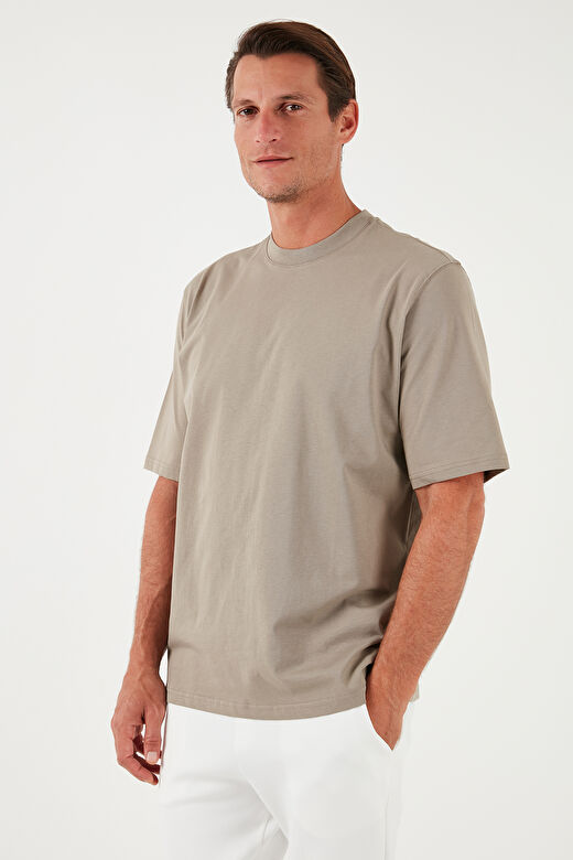 Buratti Pamuklu Oversize Bisiklet Yaka Basic Erkek T Shirt 5902365 2
