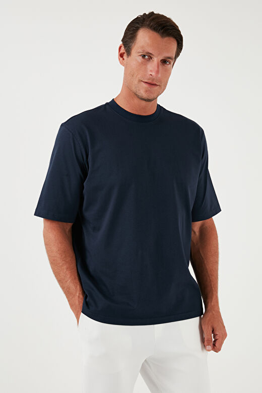 Buratti Pamuklu Oversize Bisiklet Yaka Basic T Shirt Erkek 5902365 3