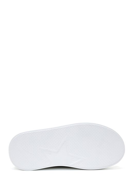 Kadın Beyaz Deri Kalın Tabanlı Sneaker 23SFD370418 4