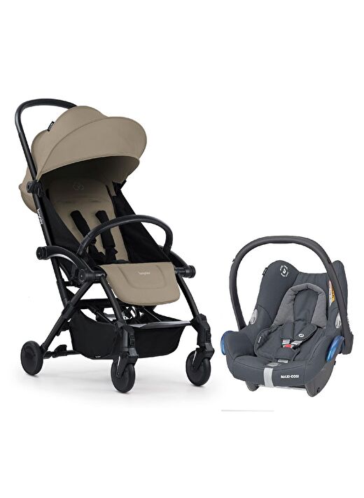 Bumprider Connect 3 Bebek Arabası Black-Sand / Cabriofix Koltuğu Essential Black 1