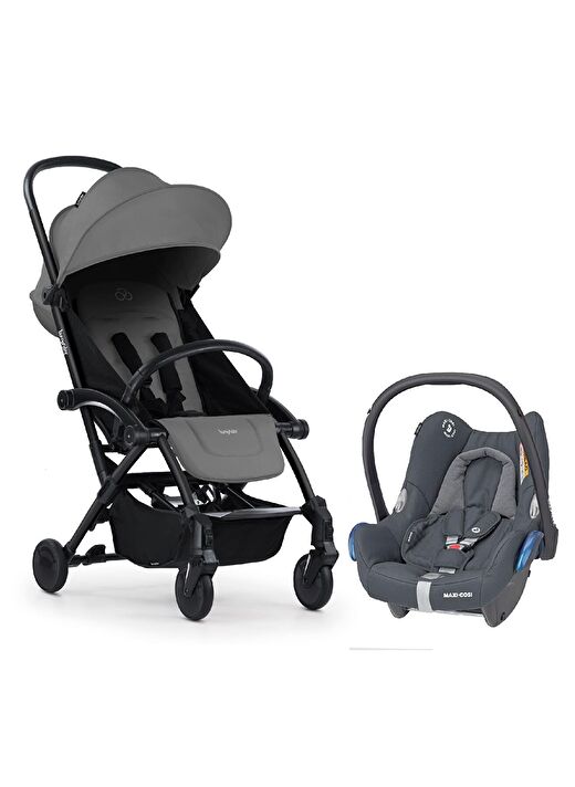 Bumprider Connect 3 Bebek Arabası Black-Grey / Cabriofix Oto Koltuğu Essential Black 1