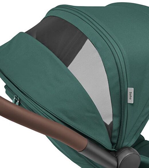 Maxi-Cosi Soho-Cabriofix i-Size Ana Kucaklı Ultra Kompakt  Seyahat Sistem Bebek Arabası Green-Black 4