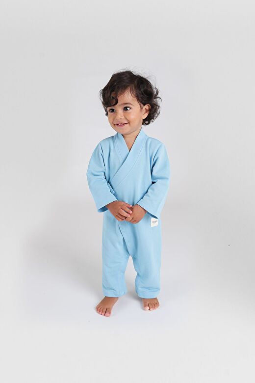 Uzun Kimono Tulum Gökyüzü Mavisi 1