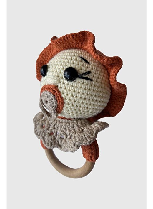 Amigurumi Emzikli Bebek Çıngırak Mercan & Bej 2