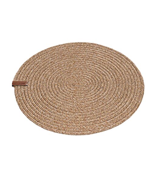 Cesta Amerikan Servis El Yapımı Pamuklu Natural Jüt Örme Düz Supla 37x37cm 9028 2