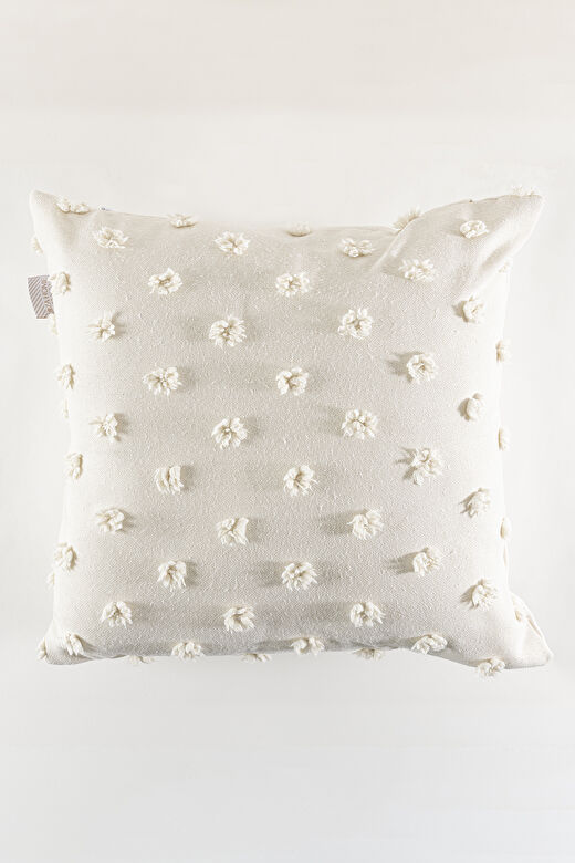 Craft Krem Sade Ponpon Dikişli Kırlent 43 x 43 35302A 1