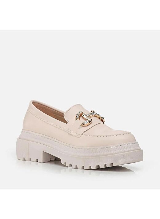 Bej Kadın Loafer   4