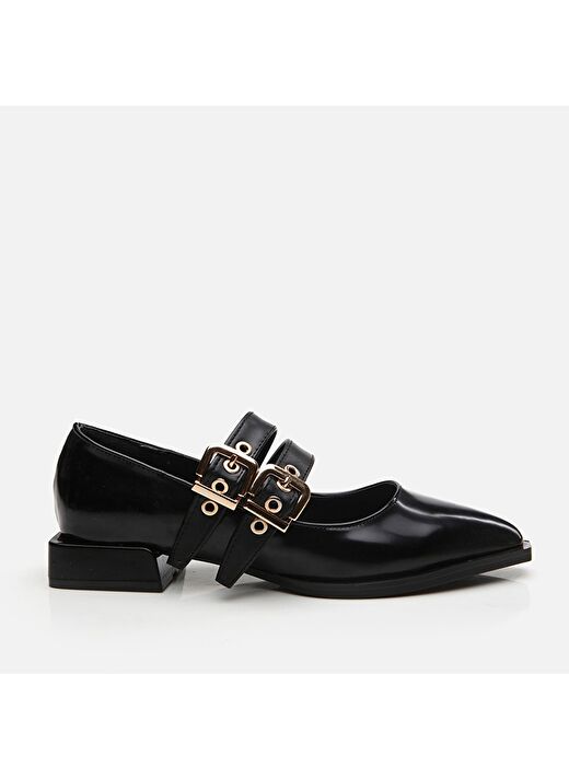 Mary Jane Siyah Kadın Loafer 1