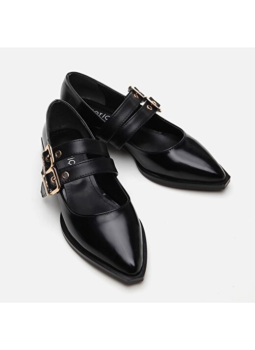 Mary Jane Siyah Kadın Loafer 3