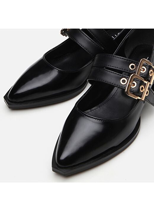 Mary Jane Siyah Kadın Loafer 4