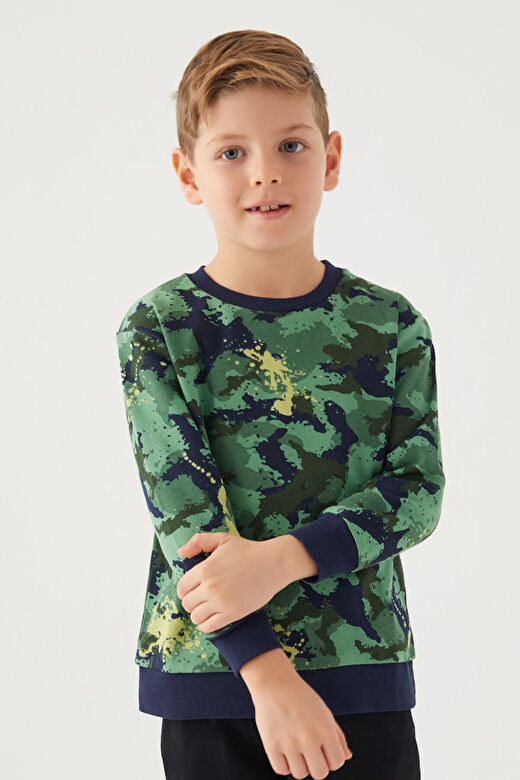 Rolypoly Erkek Çocuk Yeşil Sweatshirt 3