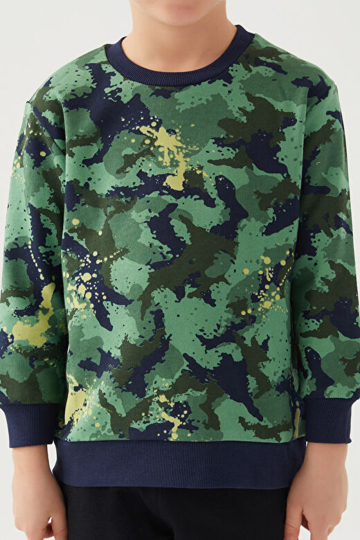Rolypoly Erkek Çocuk Yeşil Sweatshirt 4