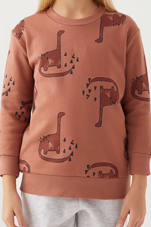 Rolypoly Kız Çocuk Kızıl Kahve Sweatshirt 4
