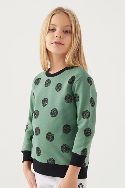 Rolypoly Kız Çocuk Yeşil Sweatshirt 2