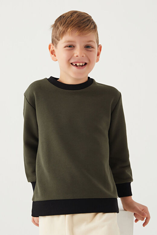 Rolypoly Erkek Çocuk Açık Haki Sweatshirt 2