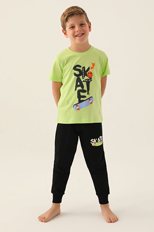 RolyPoly Skate Sarı Erkek Çocuk Pijama Takımı 1