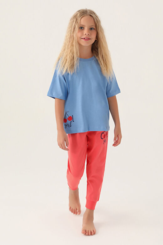 RolyPoly Cool Girl İndigo Kız Çocuk Pijama Takımı 1