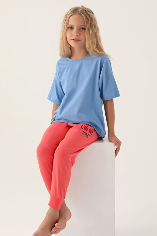 RolyPoly Cool Girl İndigo Kız Çocuk Pijama Takımı 3
