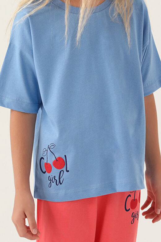 RolyPoly Cool Girl İndigo Kız Çocuk Pijama Takımı 4