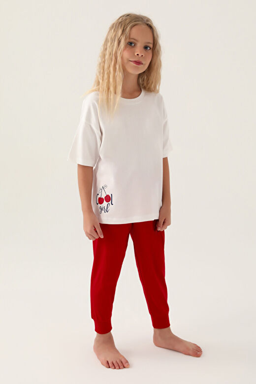 RolyPoly Cool Girl Krem Kız Çocuk Pijama Takımı 2