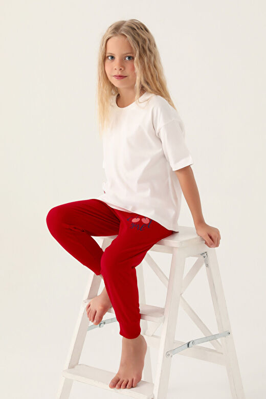 RolyPoly Cool Girl Krem Kız Çocuk Pijama Takımı 3