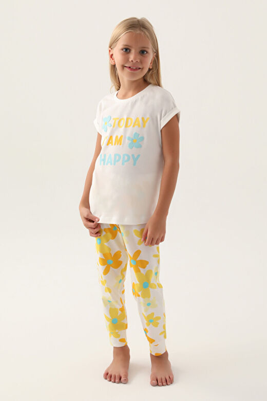 RolyPoly Today Krem Kız Çocuk Pijama Takımı 2