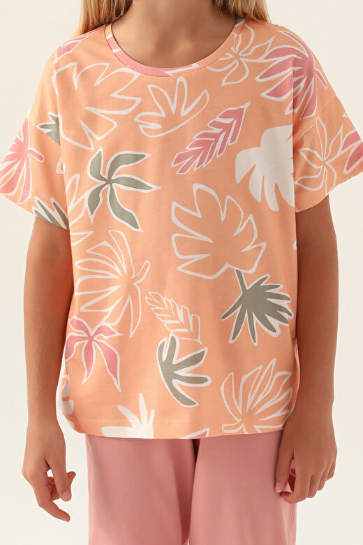 RolyPoly Pink Somon Kız Çocuk Pijama Takımı 4