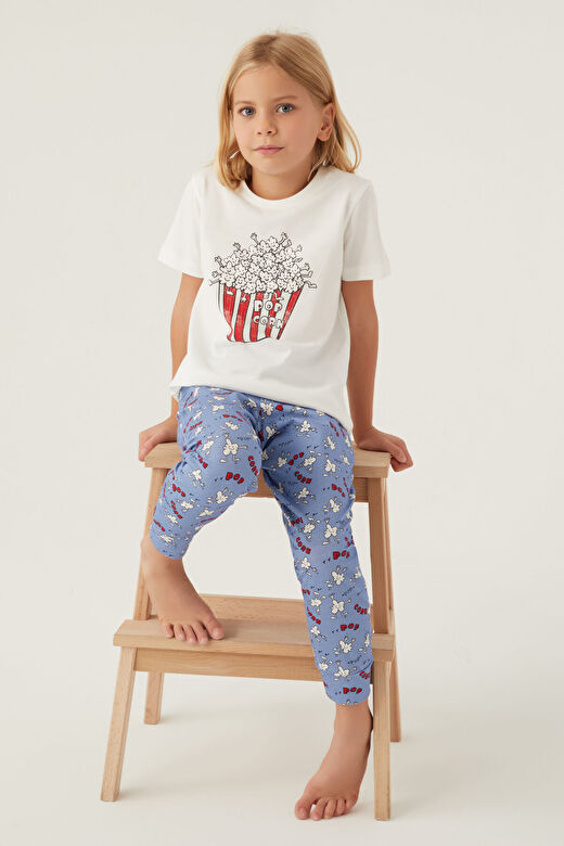RolyPoly Pop Crow Krem Kız Çocuk Pijama Takımı 3