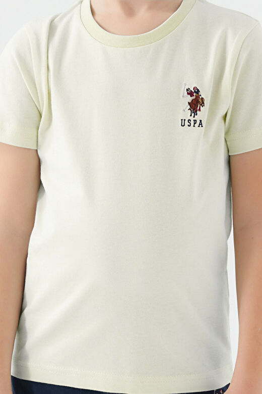 U.S. Polo Assn Light Blue Krem Erkek Çocuk Bermuda Takım 4