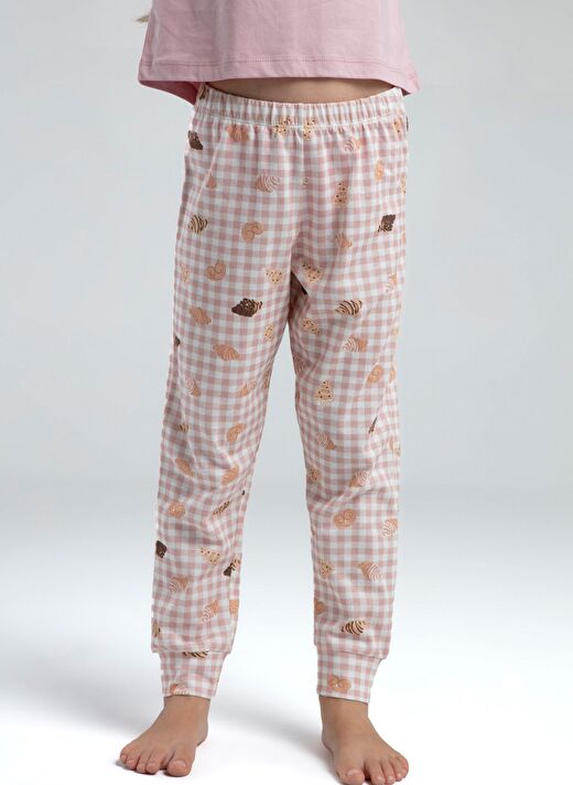 RolyPoly Kız Çocuk Pembe Kısa Kol Pijama Takım 2